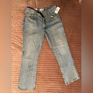 Agolde Mid Rise Relaxed Boot in Wireless size 29